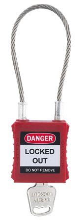 /Upload/Plastik Gövde Çelik Kablo Emniyet Asma Kilit -Kırmızı(LS-G41-RED).png